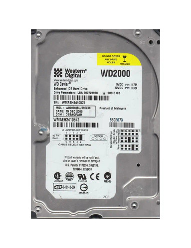 WD2000JB-53EVA0 - Western Digital 200GB 7200RPM EIDE 8MB 3.5" HDD