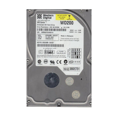 WD200BB-00AUA1 - Western Digital 20GB 7200RPM EIDE 2MB 3.5" HDD