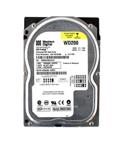 WD200EB-00CPF0 - Western Digital 20GB 5400RPM EIDE 2MB 3.5" HDD