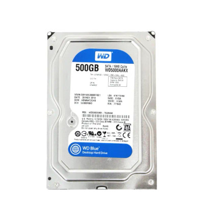 Western Digital Caviar Blue 500GB SATA Hard Drive 7200RPM 16MB Cache 3.5-Inch - Compatible with servers