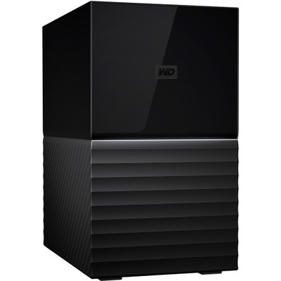 Western Digital My Book Duo 4TB USB 3.1 Type-C RAID 0/1 Hard Drive Array - Dual-Bay, AES-256 Encryption, Black