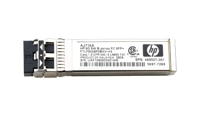 AJ716AA - HP B-Series 8Gbps Short Wave Fibre Channel Multi-mode Fiber 300m 850nm Duplex LC Connector SFP+ Transceiver