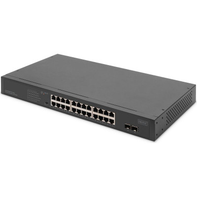 DN-95348-1 - Digitus 24-Port Gigabit PoE 2-Port SFP Switch
