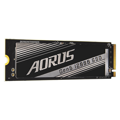 Gigabyte AORUS Gen5 12000 2TB M.2 SSD - AG512K2TB, blazing fast speeds of 12400 MB/s, ideal for gaming setups