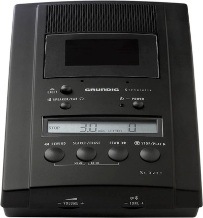 Grundig Stenorette St 3211 Transcription Device for Steno Cassettes - Compatible with Steno Cassette Playback - PFR9900