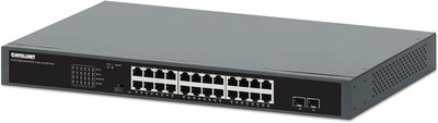 561891 - Intellinet 24-Port Gigabit PoE+ Switch with 2 SFP Ports