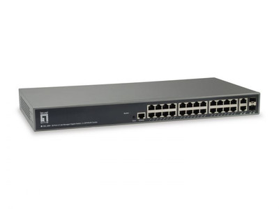 LevelOne 26-Port Lite Managed GB Switch by GEL-2681 for Data Centers and Offices