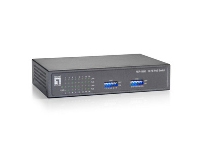 LevelOne FEP-1600W90 Switch 16x FE PoE