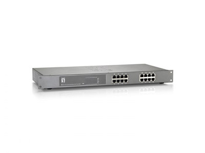 LevelOne FEP-1612 16 Port PoE+ Switch 480W for Power over Ethernet Devices