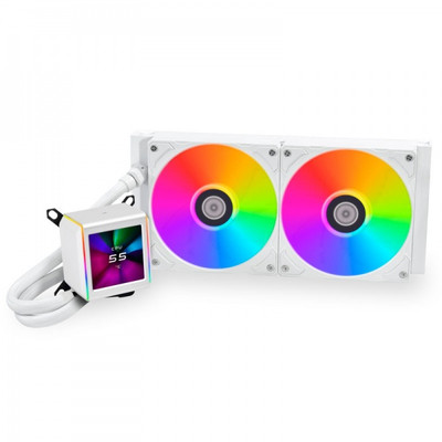 GA2ALCD36W - Lian 360mm LCD ARGB White Water Cooler
