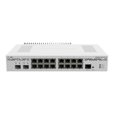 MikroTik CCR2004-16G-2S+PC Fast Ethernet Router - White, compatible with network setups