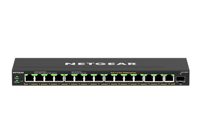 NetGear 16-Port High-Power PoE+ Gigabit Ethernet Plus Switch with 1 SFP, 231W - for Powering IP Cameras and VoIP Phones