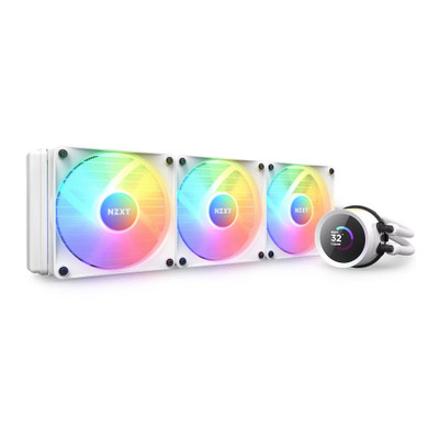 RL-KR360-W1 - NZXT 360mm RGB AIO Liquid Cooler White