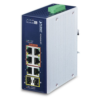 IGS-824UPT - Planet Industrial 4-Port Gigabit PoE Switch