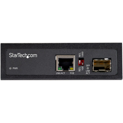 StarTech PoE+ Industrial Media Converter 60W Copper - IMC1GSFP60W - Compatible with Industrial Networks