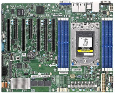 SuperMicro H12SSL-NT motherboard for AMD EPYC processors, ATX form factor, compatible with server racks