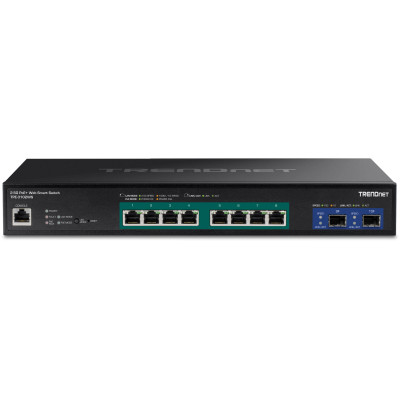 TRENDnet 10-Port 2.5G Switch Web Smart PoE+ with 10G SFP+ slots for high-speed networking applications