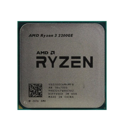AMD Ryzen 3 2200GE Quad-Core Processor for Socket AM4 - YD2200C6FBMPK - 3.2GHz, 4MB L3 Cache - Computer Component