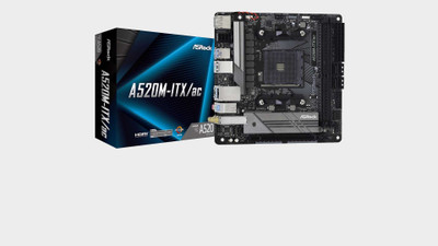 A520M-ITX/AC - ASRock A520M Ryzen 3000/4000/5000 Socket AM4 DDR4 SATA M.2 PCI-Express Supported Mini-ITX Desktop