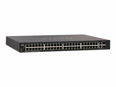 Cisco SG250-50P-K9 48-Port PoE+ Gigabit Ethernet Smart Switch for 250 Series - wall-mounted in a network closet