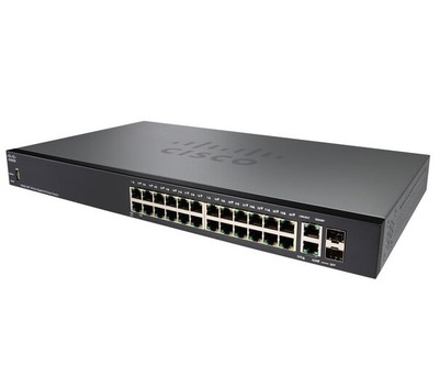 Cisco SG250-26P-K9 26-Port PoE+ Gigabit Ethernet Switch for Rack-Mountable Layer 3 Management