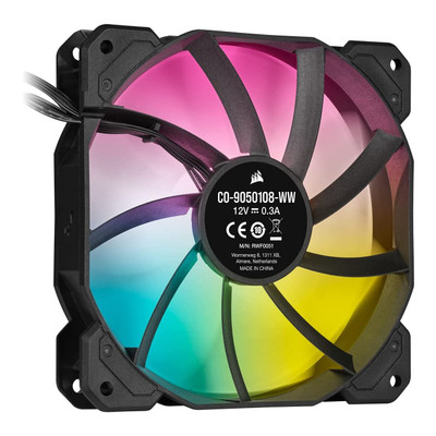 Corsair 120mm RGB ELITE Performance PWM Fan for iCUE SP120 - Compatible with iCUE SP120, 120mm size, RGB lighting