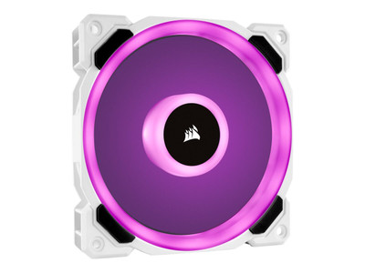 Corsair 120mm RGB Dual Light Loop White LED PWM Fan for LL120 - compatible with PC case cooling