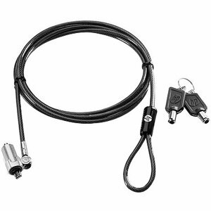 HP Ultraslim Keyed Security Cable Lock for enhanced security on laptops and tablets, compatible with H4D73AA.