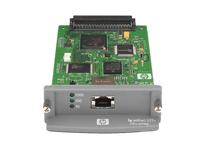 HP Jetdirect 635n IPv6/IPsec Print Server J7961-60012 mounted in a server rack