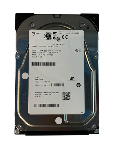 0DP283 - Dell 73GB 15000RPM Ultra320 SCSI 3.5" Hot-Plug HDD