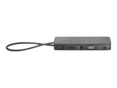 HP USB-C Mini Docking Station 1PM64AA for laptops, compact design, portable connectivity solution