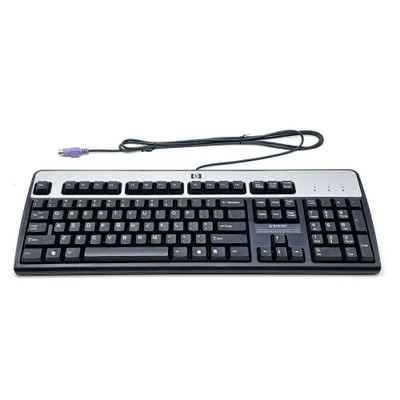HP Easy Access PS/2 Carbon/Silver Keyboard Latin layout for efficient typing on HP devices