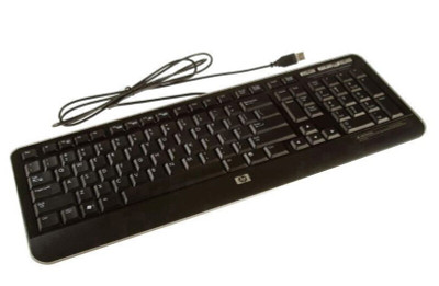 HP Amalthea USB Blue Keyboard 505060-DX1 for efficient typing on ProLiant DL360p Gen8 servers.