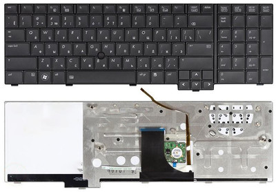 HP Belgium Keyboard for 8740w Notebook PC, part number 597582-A41, compatible with HP laptops, Belgian layout