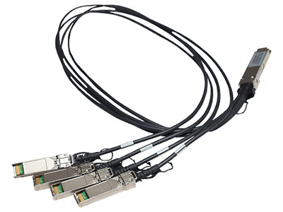 HP JG329A FlexNetwork 1M QSFP+ to 4x SFP+ Copper Cable
