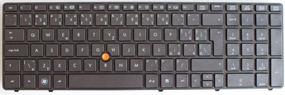 652682-B71 - HP Sweden / Finland Keyboard with Pointing Stick for 8560w Notebook