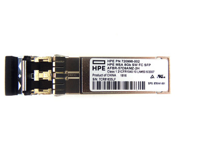 HP 720998-002 8Gbps Fibre Channel SFP+ Transceiver