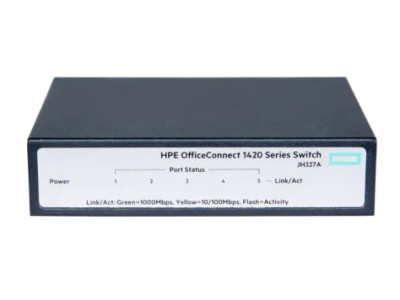 HP OfficeConnect 1420 5G Switch with 5 Ports, 10/100/1000Base-TX SFP, ideal for small office networks