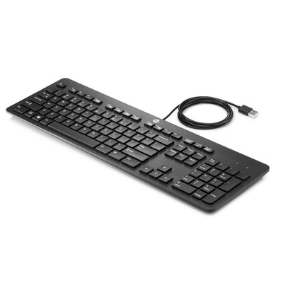 HP USB Keyboard ME G6F77AV for HP laptops - black, sleek design, compact size, ideal for office use