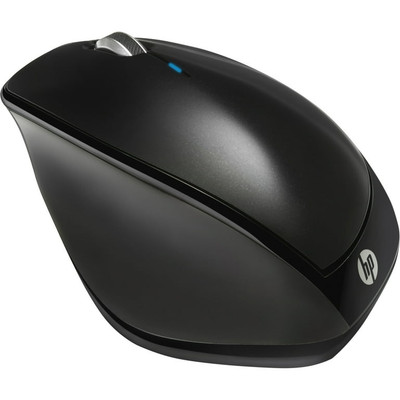 HP X4500 Wireless Mouse in Metal Black, Laser, 1600 dpi, USB, Scroll Wheel, 3 Buttons - Compatible with HP products