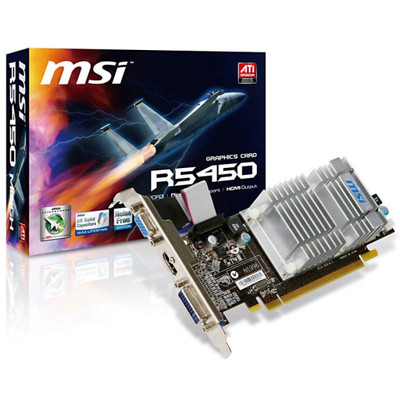 R5450MD512H - MSI Radeon HD 5450 512MB DDR3 PCIe 2.1 Graphics Card