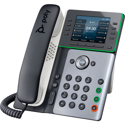Polycom Edge E400 8-Lines IP Phone - Sleek black design, compatible with business VoIP systems