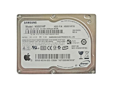 HS081HB/A - Samsung 80GB 4200RPM ATA-100 1.8" HDD