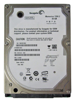 9S5132-501 - Seagate 80GB 7200RPM SATA 8MB 2.5" HDD