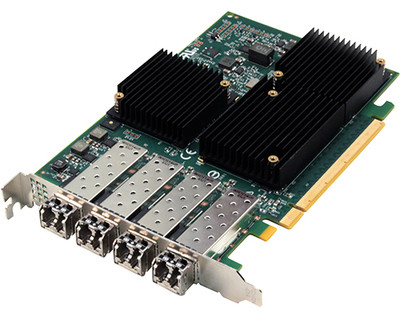 Solarflare Flareon Ultra 10GbE 4-Port PCI-E 3.0 x8 Network Adapter for SFN7124F, ideal for high-speed networking
