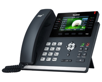 Yealink T46U 10-Lines IP Phone - sleek design, ideal for busy offices, compatible with VoIP systems