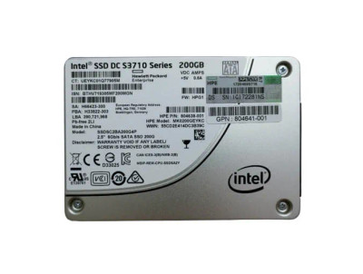 HP 200GB MLC SATA 6Gb/s SSD for ProLiant Gen8 Server - Hot Swappable Write Intensive-2 2.5-Inch with Smart Carrier