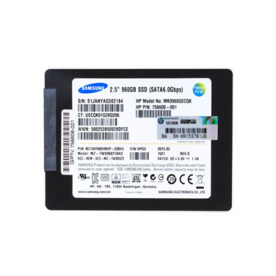 HP 960GB SATA 6Gb/s SSD for ProLiant Servers, Hot-Pluggable, 2.5-Inch, Light Endurance