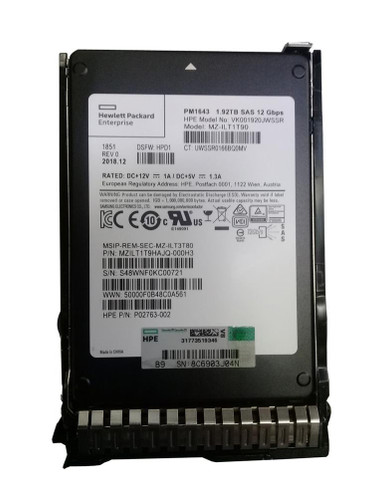 HP MSA 1.92TB 3.5in SAS-12G Read Intensive SSD for ProLiant DL360p Gen8 servers