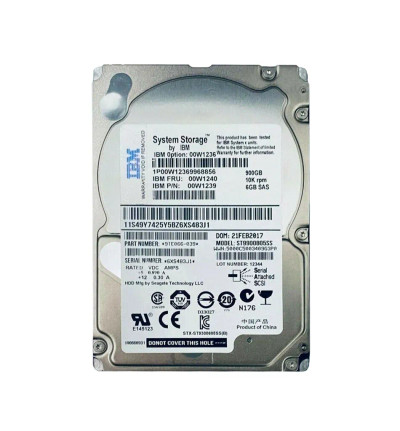 00W1240 - IBM 900GB 10000RPM SAS 6Gb/s 2.5" Hot-Swap HDD